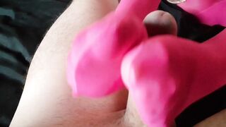 Laura XXX Model 2021 Footjob On Pink Nylon