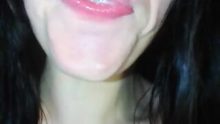 PinkMoonLust has Mouth Spit Drool Fetish Custom Video Order! Paid Slut GAGS HARD to make Saliva Fast