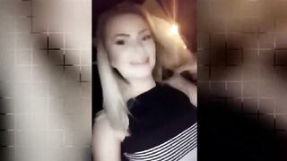 Hot Blonde MILF Dildong Pussy inside Car and Gets really Wet - Snapchat