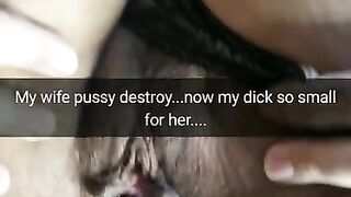 After Bareback Gangbang, my Small Dick in Condom can't Satisfy my Wife`s Pussy [cuckold. Snapchat]