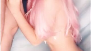 BELLE DELPHINE BLOWJOB TILL CUMSHOT PORN VIDEO