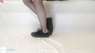 Sneakers and Fishnets Stockings | Soles and Foot Fetishism