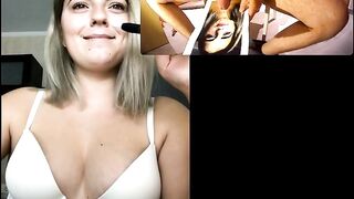 Cumtribute live on skype for Erika