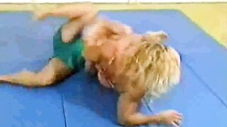 mixed wrestling with a strong fbb- YouTube