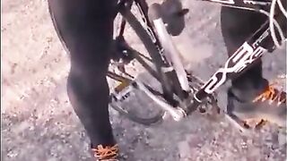 I fuck with a cyclist on the roadside