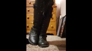 Squeaky Leather Combat Boots 2