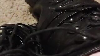 Squeaky Leather Combat Boots