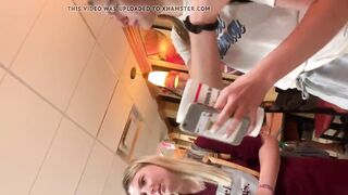 Cheeky Sorority girl in Subway