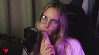 Sucking Dildo Cock with Kisses (ASMR)