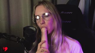 Sucking Dildo Cock with Kisses (ASMR)