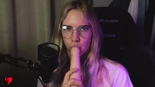 Sucking Dildo Cock with Kisses (ASMR)