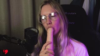 Sucking Dildo Cock with Kisses (ASMR)