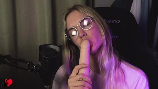 Sucking Dildo Cock with Kisses (ASMR)