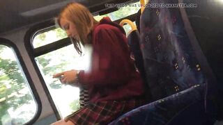 Sexy Teen Slut flashing Legs Under Tartan Miniskirt Candid