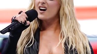 BeBe Rexha performing at Wrestlemania 37