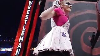 WWE - Alexa Bliss turning a crank at Wrestlemania 37