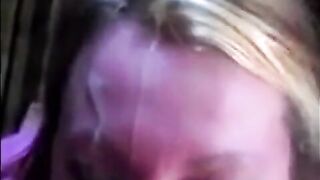 Joyful Cumshots on her face - Pack 1 (Compilation)