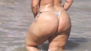 Freaks Extreme Big Phat Ass Booty topless sunbathing string