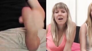 Slut girl and mom watching dick