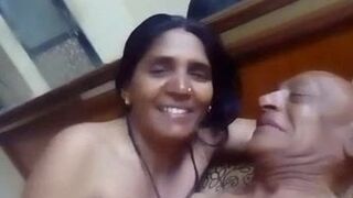 Indian old aunty having sex with her husband