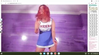 cosplay cheerleader gets horny for you