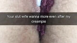 Cheating wife gets breeding creampie, but still wants more sex