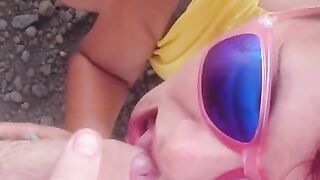 Outdoor Mountain Peak Blowjob with Cum in Mouth