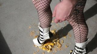 Crushing Food in my High Heels