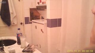 Hot Blonde in Bathroom-Dressing Spy Cam