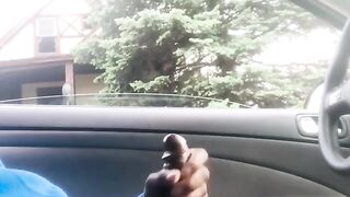 BBC Dick Flash! Stroking in Car during Quarantine Gets Caught!