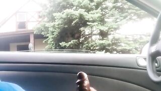 BBC Dick Flash! Stroking in Car during Quarantine Gets Caught!