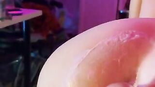 POV Behind anal plug