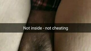 Not inside is not cheating  - golden rule for all sluts!