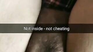 Not inside is not cheating  - golden rule for all sluts!