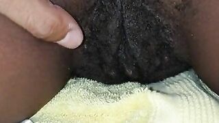 Perfect Hairy Black Teen Ass and Pussy