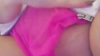 Solo female-play with pussycat