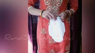 Period Hacks: Menstrual hygienic Pad fetish | Indian Girl using Lady Pad