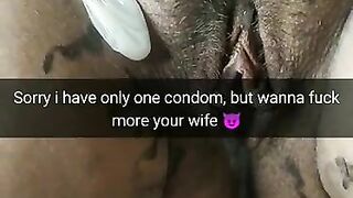 Sorry we ran out of condoms, so i creampie your slut wife!