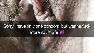 Sorry we ran out of condoms, so i creampie your slut wife!