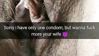 Sorry we ran out of condoms, so i creampie your slut wife!