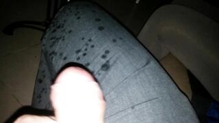 Secret public handjob and MEGA CUM LOAD in coffee