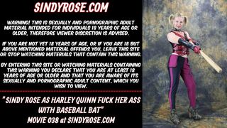 Harley Quinn fuck her ass with baseball bat