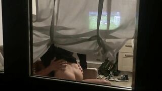 voyeur caught couple having sex through window – spying neighbor