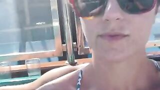 Caught in the hot tub! Public fucking on the cruise ship -Bailey Brewer-