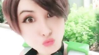 Sinastri cosplay cute tracer face loop