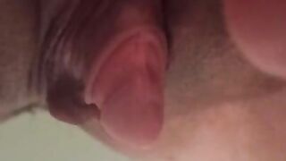 I love to masturbate a big erect clit in the shower early in the morning