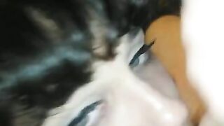 POV Adorable Innocent REAL Girlfriend Sucking and Licking Balls Close Up Point Of View