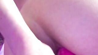 Sexy minx masturbates pussy with vibrator and fingers