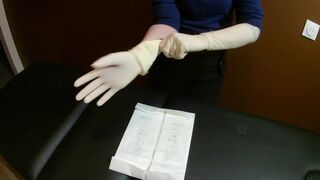 Latex surgical elbow gloves handjob