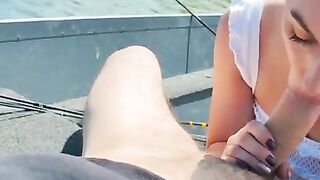 Real Public Sex Boat Redhead Blowjob Amateur